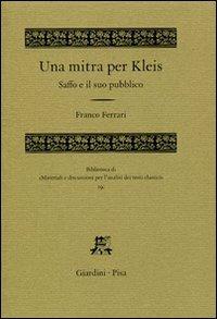 Una mitra per Kleis. Saffo e il suo pubblico - Franco Ferrari - copertina