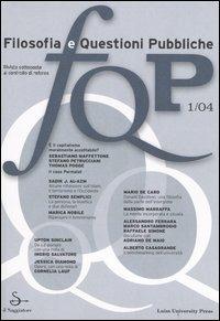 FQP. Filosofia e questioni pubbliche (2004). Vol. 1 - copertina