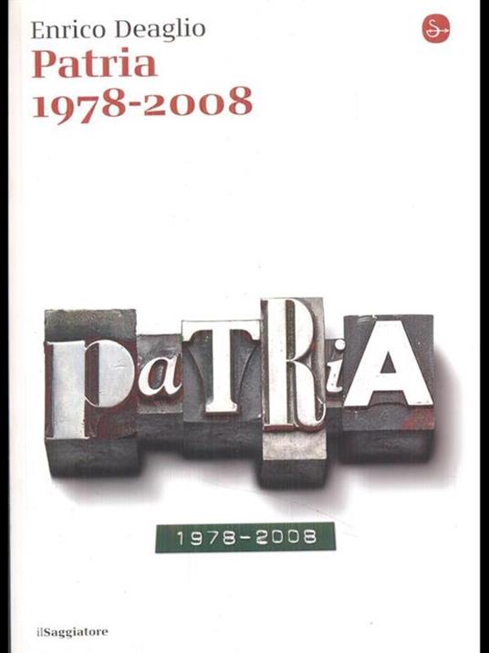 Patria 1978-2008 - Enrico Deaglio - copertina