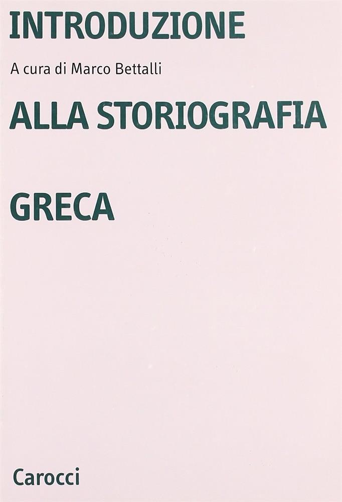Introduzione alla storiografia greca