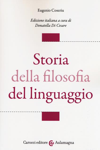 Storia della filosofia del linguaggio - Eugenio Coseriu - copertina