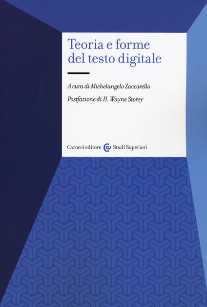 Teoria e forme del testo digitale - copertina