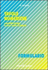 Tavole numeriche. Formulario - M. Bevesi - copertina