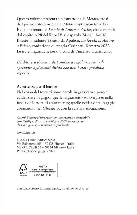 La favola di Amore e Psiche. Testo latino a fronte e note linguistiche - Apuleio - 3