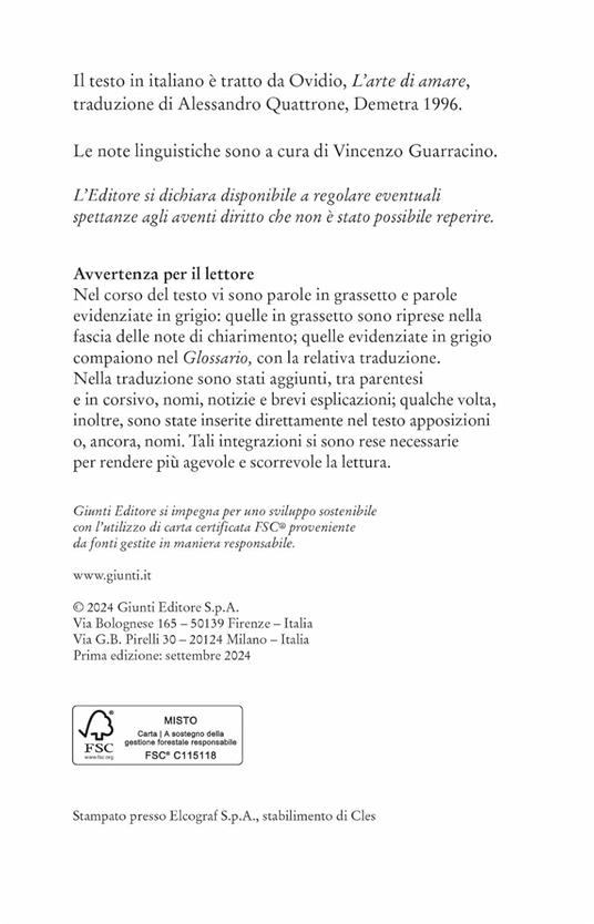 Ars amatoria. L'arte di amare. Testo latino a fronte - P. Nasone Ovidio - 3