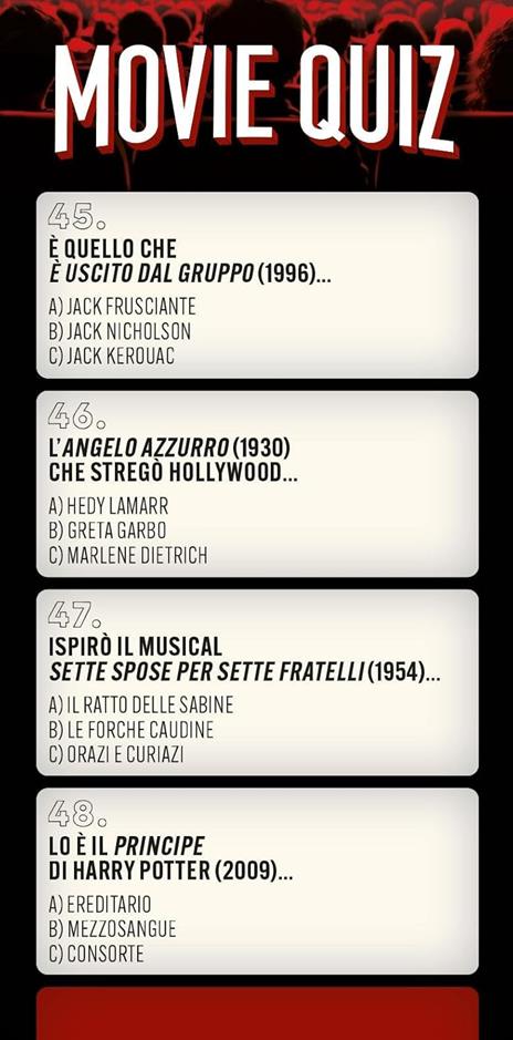 Movie quiz. La supersfida per amanti del cinema. Con 50 Carte - Fabio Leocata - 3
