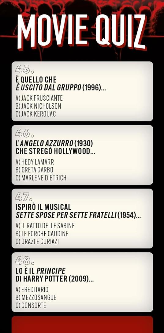 Movie quiz. La supersfida per amanti del cinema. Con 50 Carte - Fabio Leocata - 3