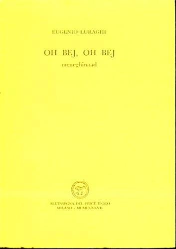 Oh bej, oh bej - Eugenio Luraghi - copertina