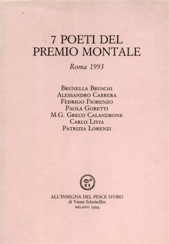 Sette poeti del Premio Montale (Roma, 1993) - copertina