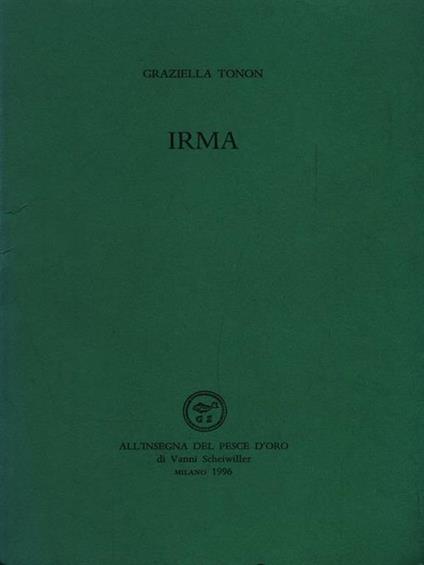 Irma - Graziella Tonon - copertina