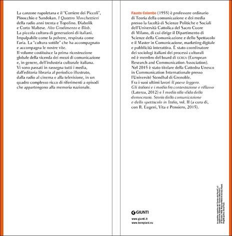 La cultura sottile. Media e industria culturale in Italia dall'Ottocento agli anni Novanta - Fausto Colombo - 2