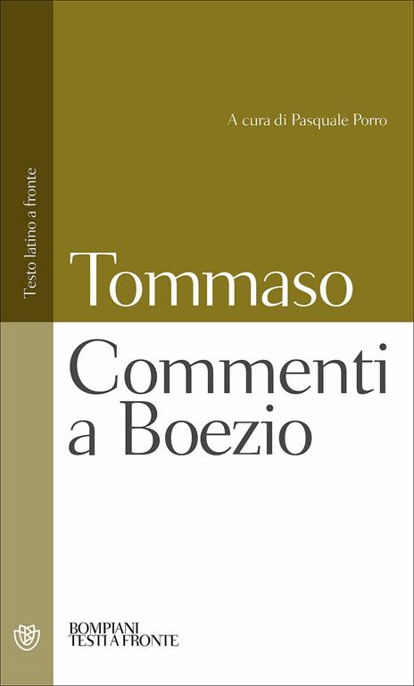 Commenti a Boezio. Testo latino a fronte - d'Aquino (san) Tommaso - copertina