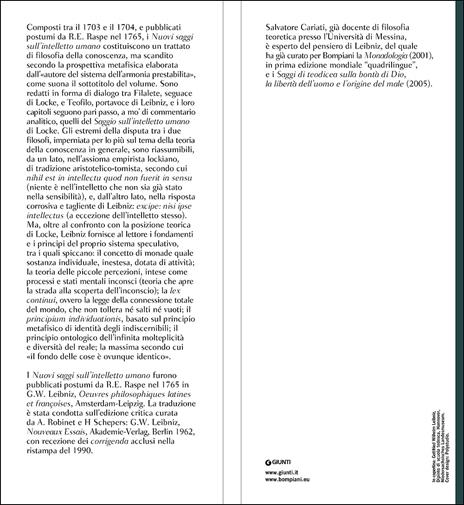 Nuovi saggi sull'intelletto umano. Testo francese a fronte - Gottfried Wilhelm Leibniz - 2