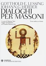 Dialoghi per massoni. Testo tedesco a fronte