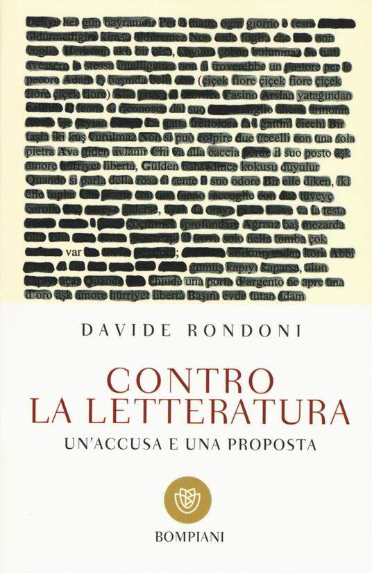 Contro la letteratura. Un'accusa e una proposta - Davide Rondoni - copertina