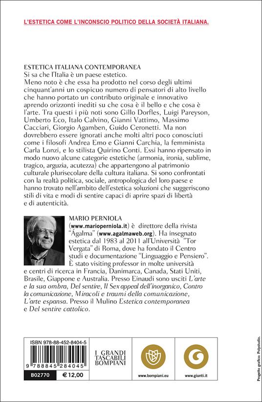 Estetica italiana contemporanea. Trentadue autori che hanno fatto la storia degli ultimi cinquant'anni - Mario Perniola - 2