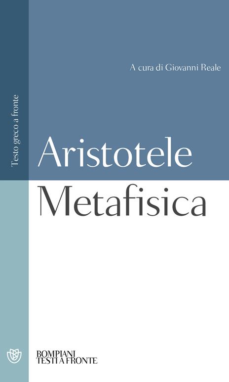 Metafisica: testo greco a fronte - Aristotele - copertina