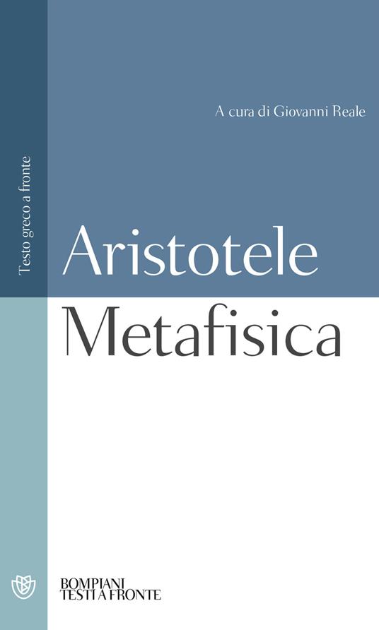 Metafisica: testo greco a fronte - Aristotele - copertina