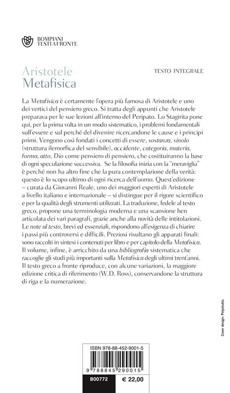Metafisica: testo greco a fronte - Aristotele - 3