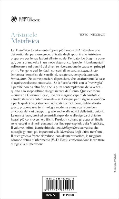 Metafisica: testo greco a fronte - Aristotele - 5