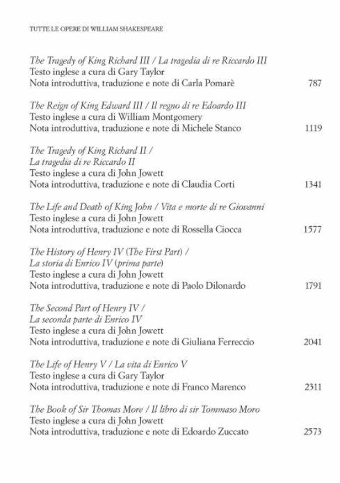 Tutte le opere. Testo inglese a fronte. Vol. 3: I drammi storici - William  Shakespeare - Libro - Bompiani - Classici della letteratura europea