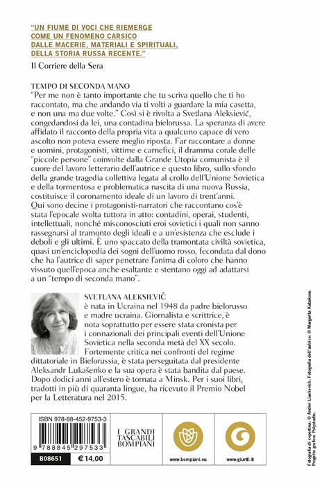 Tempo di seconda mano. La vita in Russia dopo il crollo del comunismo - Svetlana Aleksievic - 2