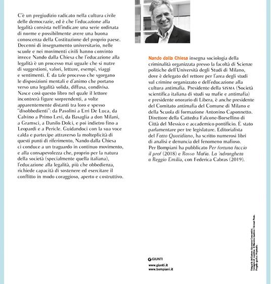 La legalità è un sentimento. Manuale controcorrente di educazione civica - Nando Dalla Chiesa - 2