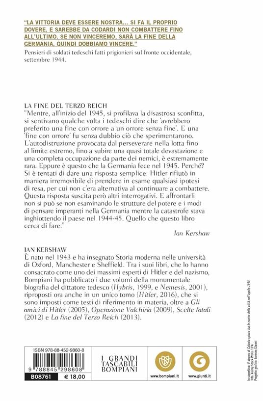 La fine del Terzo Reich. Germania 1944-45 - Ian Kershaw - 2