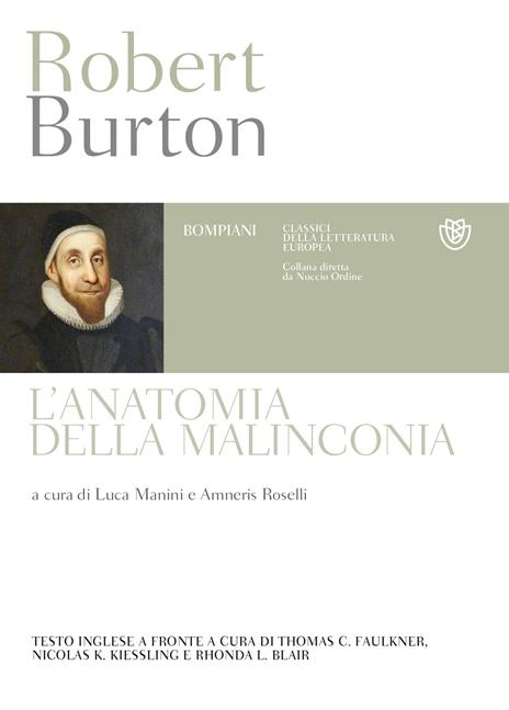 L'anatomia della malinconia. Testo inglese a fronte - Robert Burton - copertina