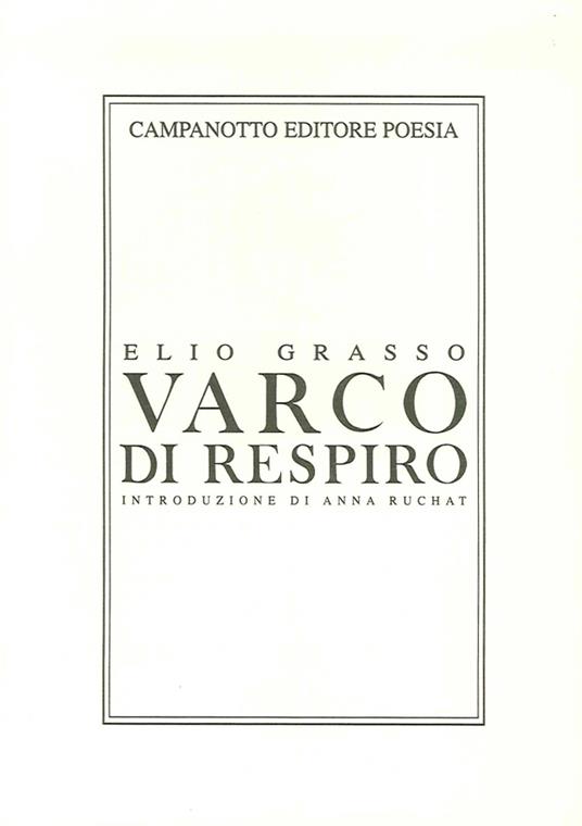 Varco di respiro - Elio Grasso - copertina