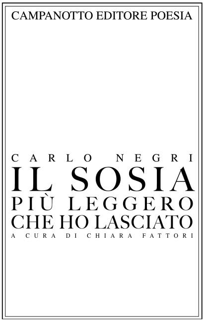 Il sosia più leggero che ho lasciato - Carlo Negri - copertina