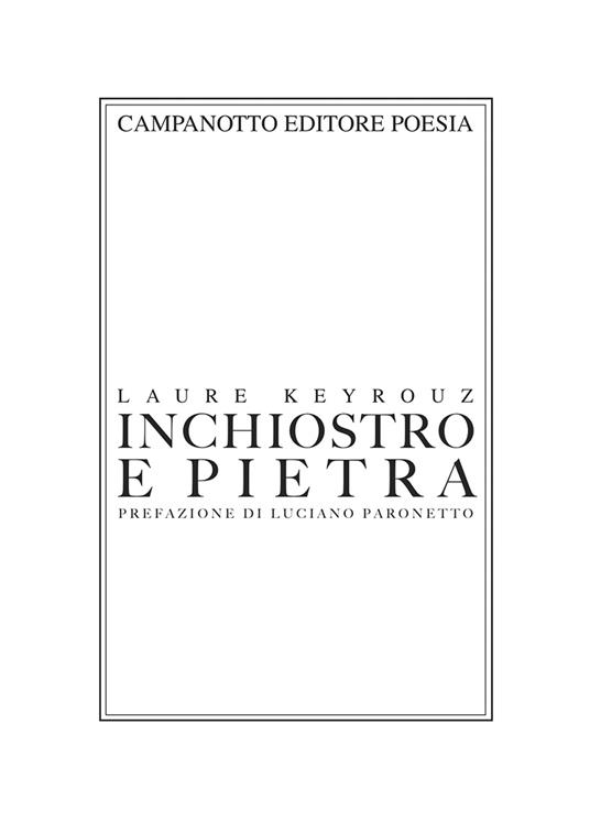 Inchiostro e pietra - Laure Keyrouz - copertina