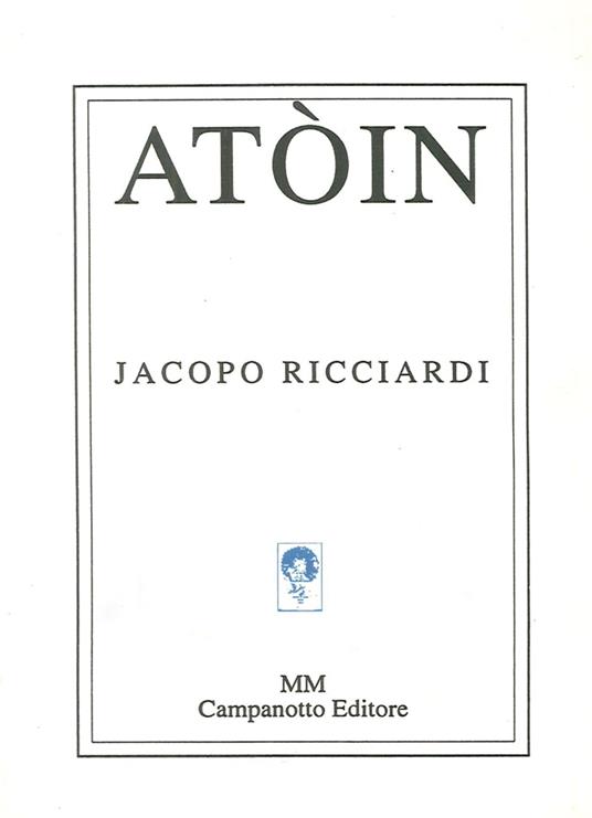 Atòin - Jacopo Ricciardi - copertina