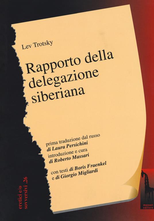 Rapporto della delegazione siberiana - Lev Trotsky - copertina