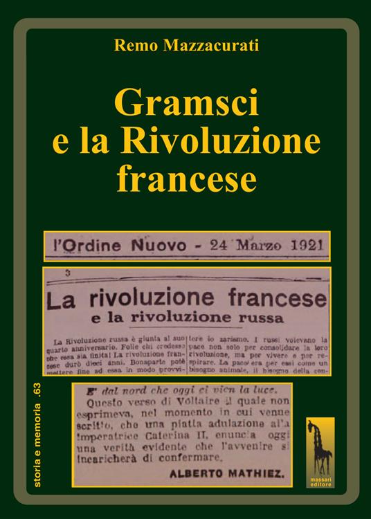 Gramsci e la Rivoluzione francese - Remo Mazzacurati - copertina