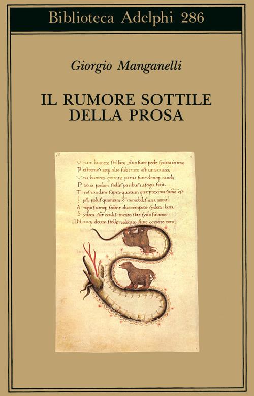 Il rumore sottile della prosa - Giorgio Manganelli - copertina