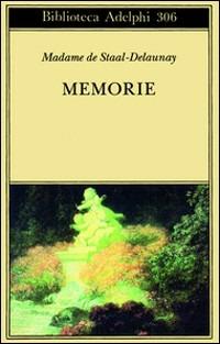 Memorie - madame de Staal-Delaunay - copertina