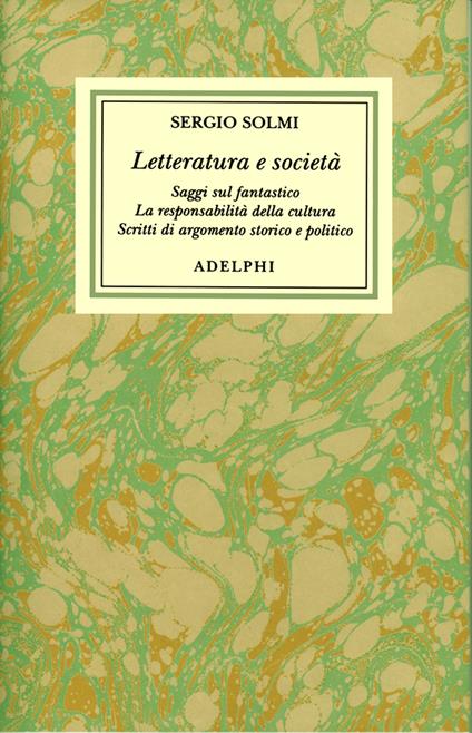 Opere. Vol. 5: Letteratura e società - Sergio Solmi - copertina