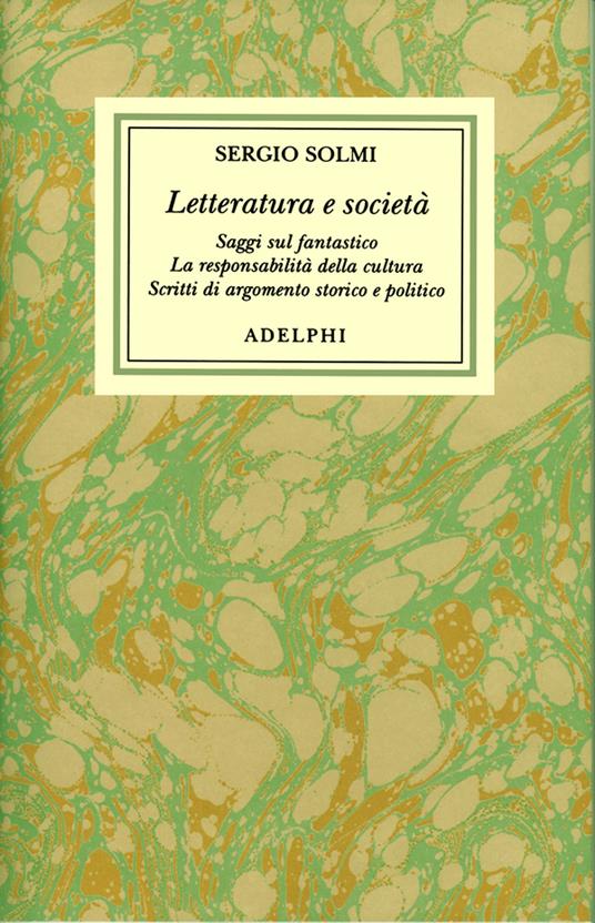 Opere. Vol. 5: Letteratura e società - Sergio Solmi - copertina