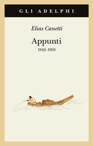 Libro Appunti 1942-1993 Elias Canetti