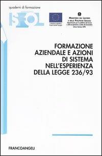 Formazione aziendale e azioni di sistema nell'esperienza della Legge 236/93 - copertina