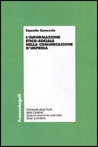L' informazione etico-sociale nella comunicazione d'impresa - Concetta Carnevale - copertina