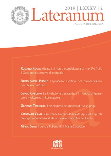 Lateranum (2019). Vol. 2 - copertina
