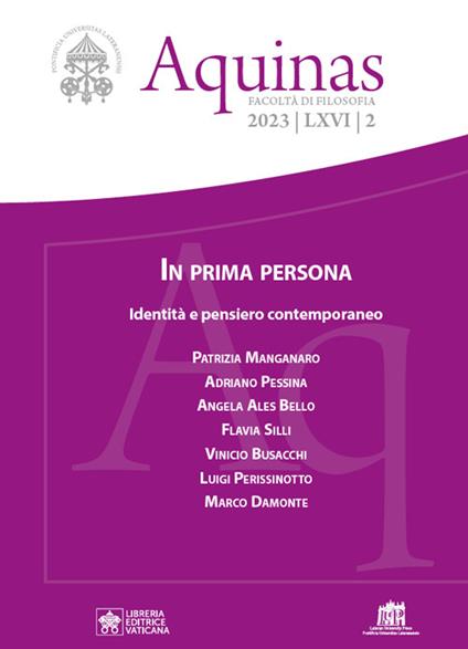 Aquinas (2023). Vol. 2: In prima persona. Identità e pensiero contemporaneo - copertina