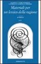 Libro Materiali per un lessico della ragione. Vol. 2 