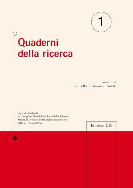 Quaderni della ricerca. Vol. 1 - copertina