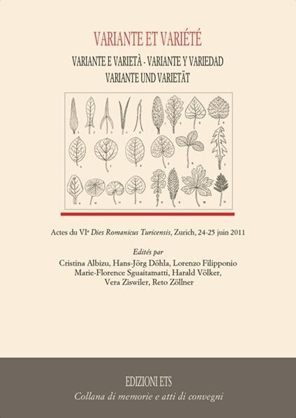 Variante et variètè. Actes du VI dies romanicus turicensis (Zurich, 24-25 juin 2011) - copertina