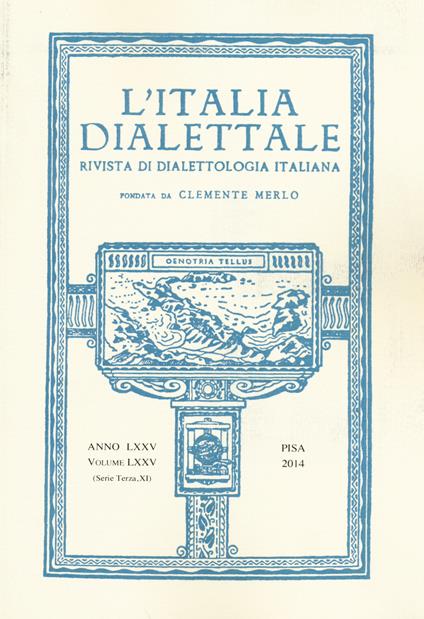 L'Italia dialettale. Rivista di dialettologia italiana. Vol. 75 - copertina