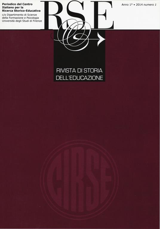 Rivista di storia dell'educazione (2014). Vol. 1 - copertina