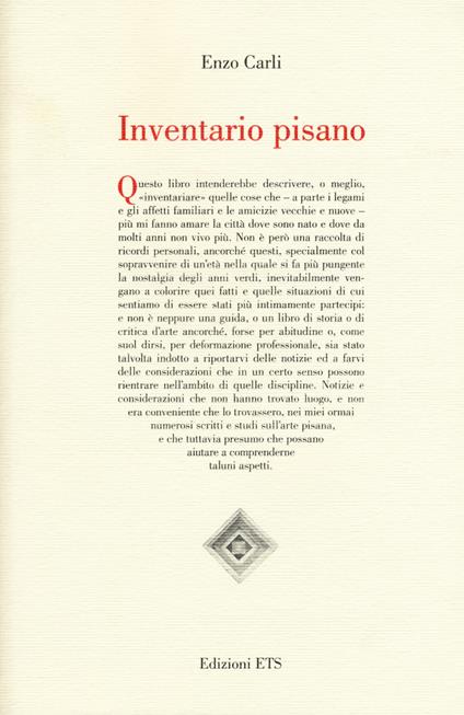 Inventario pisano - Enzo Carli - copertina